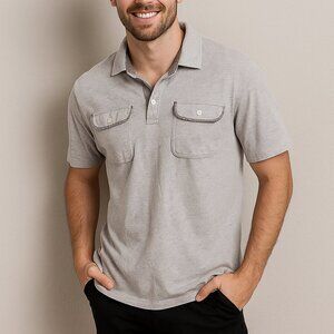 ✨Michael Kors Light Grey Polo Shirt Cotton